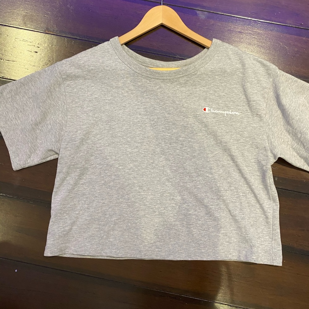 gray champion shirt